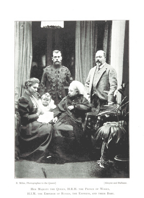 Queen Victoria and the Tsar and Tsarina. From an account of Victoria’s Diamond Jubilee, published 1899. Via the British Library’s Flickr.